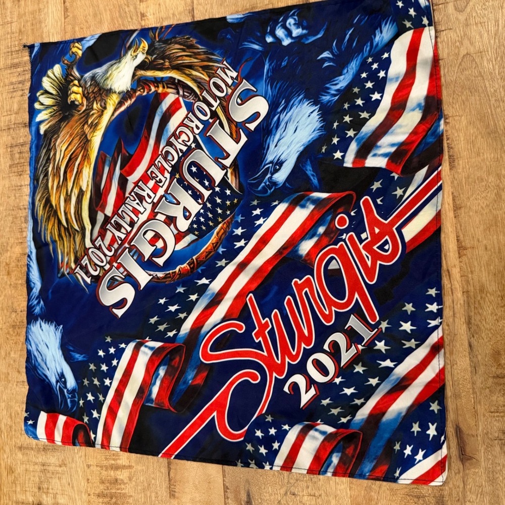 Sturgis Motorcycle Rally 2021 Bandana American Flag Eagle Biker